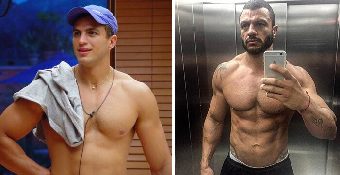 Kleber Bambam antes e depois da academia